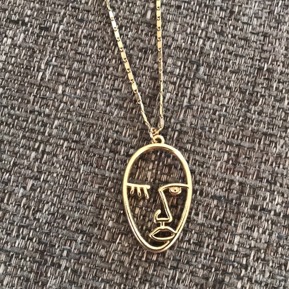 Jewelry - Winking face gold necklace